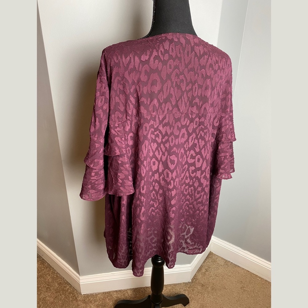 Lane Bryant Embroidered Sheer Blouse - Picture 4 of 4